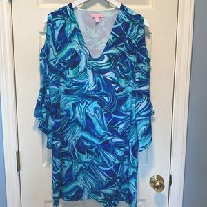 Lilly Pulitzer Avila Stretch Silk Dress EUC